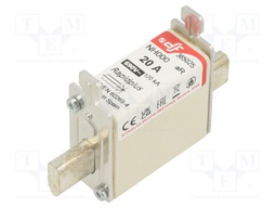 Fuse: fuse; aR; 20A; 690VAC; 440VDC; silver; NH000