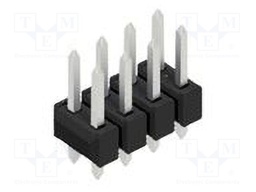 Connector: pin strips; pin header; male; PIN: 8; 2.54mm; THT; 2x4