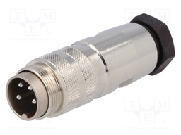 Connector: M16; male; for cable; IP65,IP67; plug; soldering; 300V