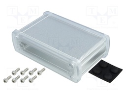 Enclosure: multipurpose; X: 113.7mm; Y: 69mm; Z: 35.2mm; silver