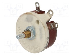 Potentiometer: shaft; single turn; 22Ω; 50W; 6.35mm; wirewound