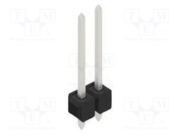 Connector: pin strips; pin header; male; PIN: 2; 2.54mm; THT; 1x2