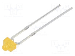 LED; orange; 500÷750mcd; 30°; Front: convex; 1.9÷2.4V; 2.54mm; THT
