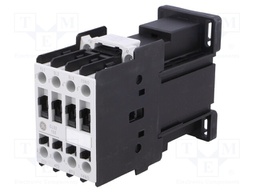 Contactor: 3-pole; NO x3; Auxiliary contacts: NO; 24VDC; 18A; CL