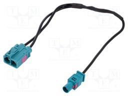 Cable; Fakra double socket,Fakra plug; 0.25m; Car brand: Audi