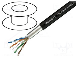 Wire; F/UTP; 5e; for direct burial,outdoor; solid; Cu; 4x2x24AWG