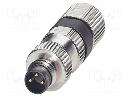 Connector: M8; PIN: 3; 4A; 48V; IP68; straight; unshielded; plug