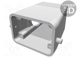 Enclosure: for HDC connectors; HDC; size 3; Locking: for latch