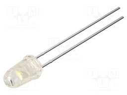 LED; white warm; 5mm; 7000mcd; 30°; Front: flat; 3.1VDC; bullet