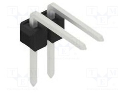 Connector: pin strips; pin header; male; PIN: 2; 2.54mm; THT; 1x2
