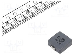 Inductor: wire; SMD; 47uH; ±20%; 11x10x3.8mm