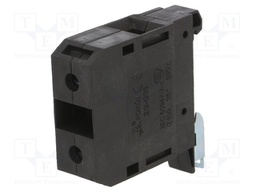 Splice terminal: rail; 4÷35mm2; ways: 1; terminals: 2; black; TS35