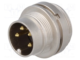 Connector: M16; male; for panel mounting,rear side nut,screwed