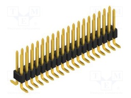 Connector: pin strips; pin header; male; PIN: 38; 1.27mm; SMT; 2x19