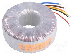 Transformer: toroidal; 500VA; 230VAC; 55V; 55V; 4.545A; 4.545A