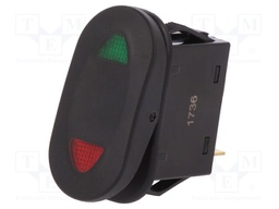 ROCKER; SP3T; Pos: 3; ON-OFF-ON; 21A/14VDC; black; LED 14VDC,point