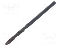 Drill bit; for concrete; Ø: 1/8",3mm; L: 60mm; metal; blister