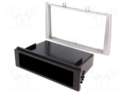 Radio mounting frame; Peugeot; 2 DIN; silver