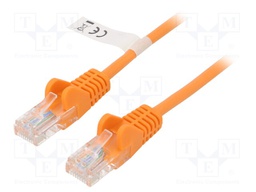 Patch cord; U/UTP; 5e; stranded; CCA; PVC; orange; 5m; 26AWG