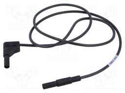 Test lead; 16A; banana plug 4mm,angular banana plug 4mm; Len: 1m