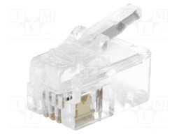 Plug; RJ11; PIN: 4; Layout: 4p4c; IDC,crimped; for cable