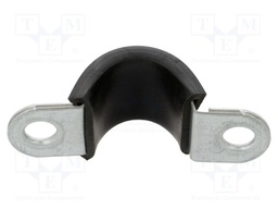 Fixing clamp; ØBundle : 18mm; W: 20mm; steel; Cover material: EPDM