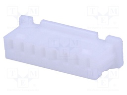 Plug; wire-board; female; 1.25mm; PIN: 8; w/o contacts; for cable