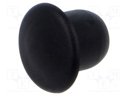 Accessories: stopper; H: 7.5mm; push-in; Flange dia: 12mm; black