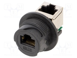 Coupler; PIN: 8; Cat: 5e; Layout: 8p8c; RJ45 socket,both sides; IP67