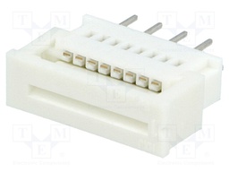 Connector: FFC (FPC); straight; PIN: 8; ZIF; THT; 200V; 1A; tinned