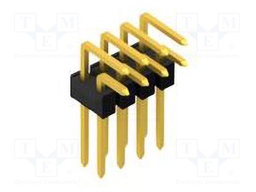 Connector: pin strips; pin header; male; PIN: 8; 2.54mm; THT; 2x4