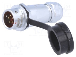 Plug; male; SF12; PIN: 5; IP67; 4÷6.5mm; 5A; soldering; for cable