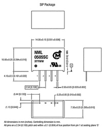 Converter: DC/DC; 2W; Uin: 10.8÷13.2V; Uout: 5VDC; Iout: 400mA; SIP