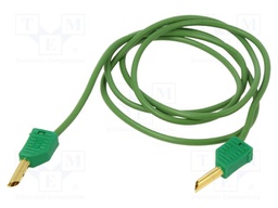 Test lead; 60VDC; 30VAC; 19A; banana plug 4mm,both sides; Len: 1m