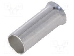 Bootlace ferrule; non-insulated; copper; 6mm2; 10mm; tinned