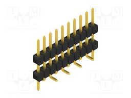 Connector: pin strips; pin header; male; PIN: 10; 2.54mm; SMT; 1x10
