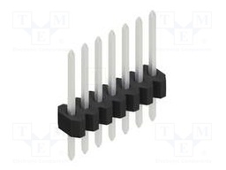 Connector: pin strips; pin header; male; PIN: 7; 1.27mm; THT; 1x7