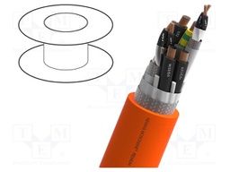 Wire: servo drive; BOSCH REXROTH STANDARD; PUR; orange; stranded