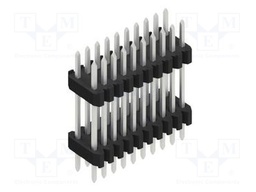 Connector: pin strips; pin header; male; PIN: 20; 1.27mm; THT; 2x10