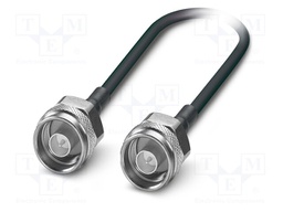 Cable; N male,both sides; FRNC; shielded connectors; black; 0.5m