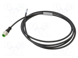 Cable: for sensors/automation; M12; PIN: 4; straight; 2m; plug; 4A