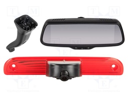 Rear view camera; 1280x480; 145°; black,red; 12VDC; 7.2"; -30÷75°C