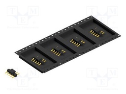 Connector: pin strips; pin header; male; PIN: 5; 2.54mm; SMT; 1x5