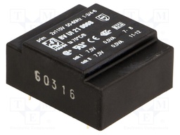 Transformer: encapsulated; 1VA; 115/115VAC; 7.5V; 7.5V; 67mA; 67mA