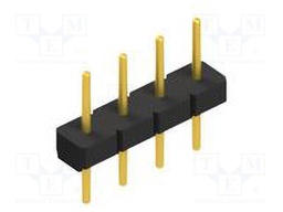 Connector: pin strips; pin header; male; PIN: 4; 2.54mm; THT; 1x4