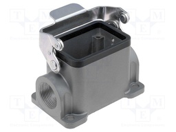 Enclosure: for HDC connectors; C146; size E6; with latch; PG16
