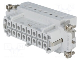Connector: HDC; female; HTS HE; PIN: 16; 16+PE; size 6; 16A; 400V