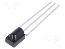 Integrated IR receiver; 38kHz; 90°; 2.5÷5.5V