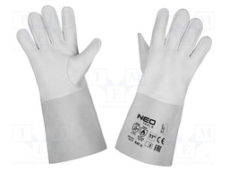 Protective gloves; Size: 11; white; natural leather; Safety cat: 2