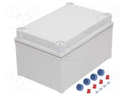 Enclosure: multipurpose; X: 200mm; Y: 300mm; Z: 170mm; QUICK; grey